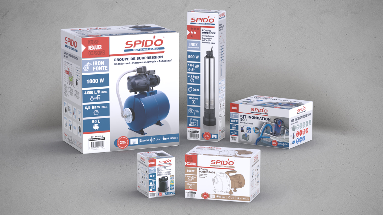 Packaging gamme Spid'o de Dipra
