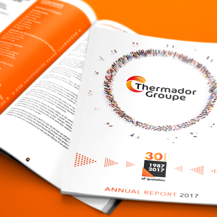 Couverture du Rapport Annuel 2017 de Thermador Groupe